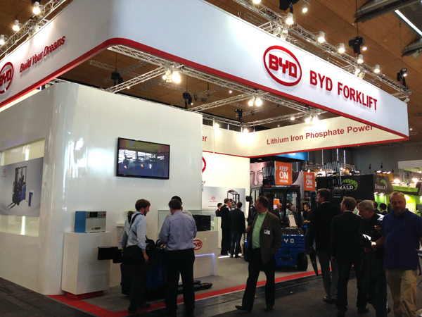 BYD Forklift at CeMAT 2014 Photo courtesy of BYD